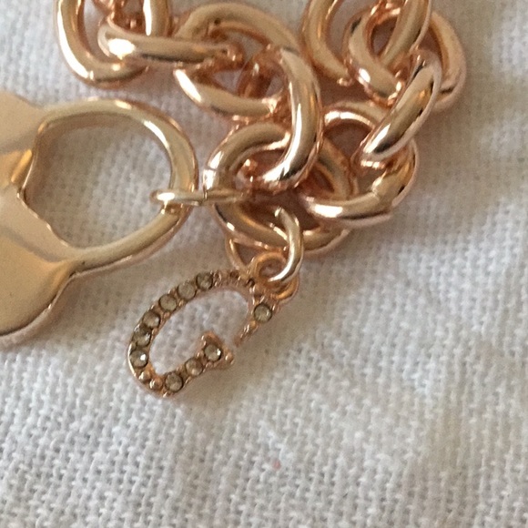 Rose Gold-Tone Link Charm Bracelet - Picture 5 of 6
